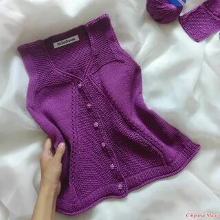 Жилет для девочки спицами