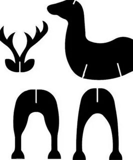 Олень из картона шаблоны