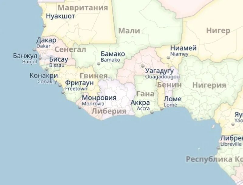 Либерия на карте. Либерия на карте Африки. Столица Либерии на карте.