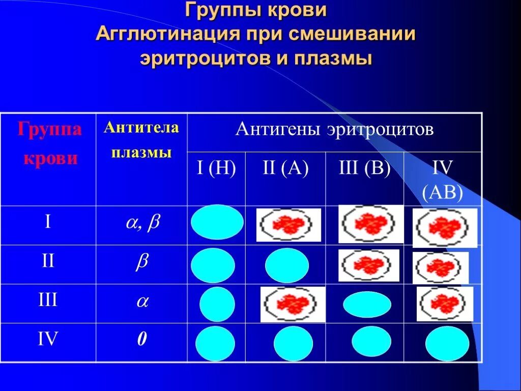 Агглютинация 2 группы крови. 1 Группа крови агглютинация. Таблица агглютинации групп крови. Агглютинация эритроцитов группа крови.