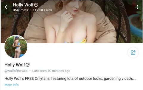 Holly Wolf. 