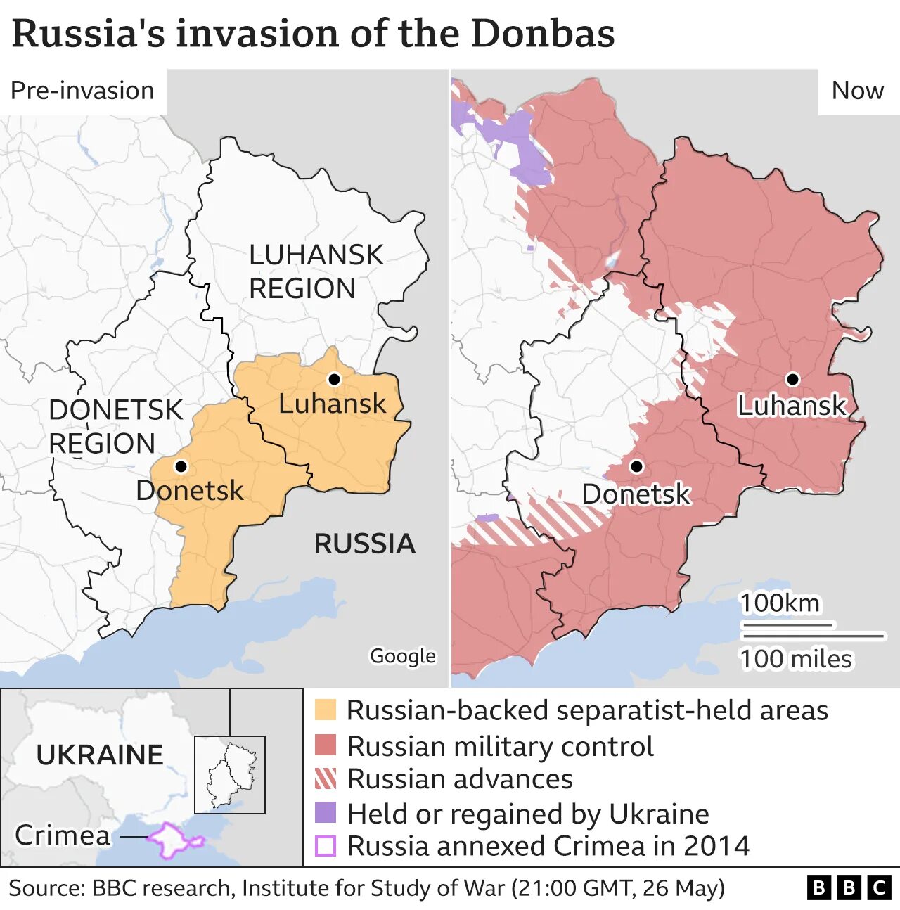 Карта войны на Украине. Карта 21 мая