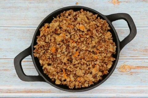 Рецепт вкусной гречки с мясом на сковороде