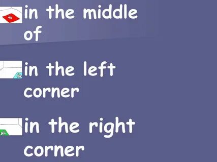 In the right left corner