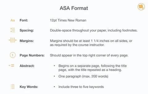 ASA Research Paper Format.