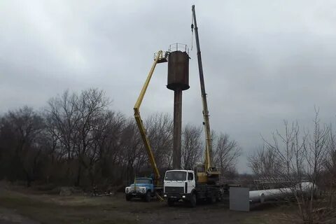 Демонтаж водонапорной башни