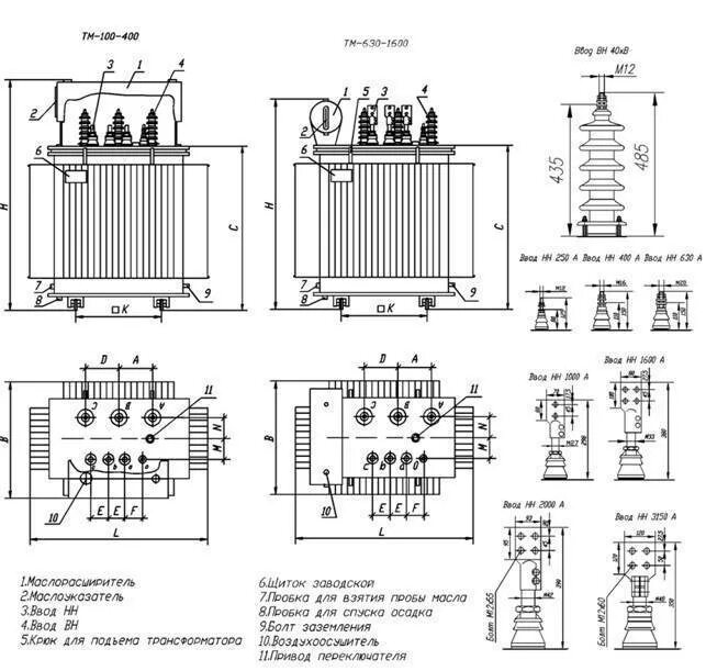 Электрическая схема силового трансформатора. Трансформатор ТМЗ 2000/10/0.4. Устройство трансформатора 35 кв. Силовой трансформатор ТМ 1600 35-10.