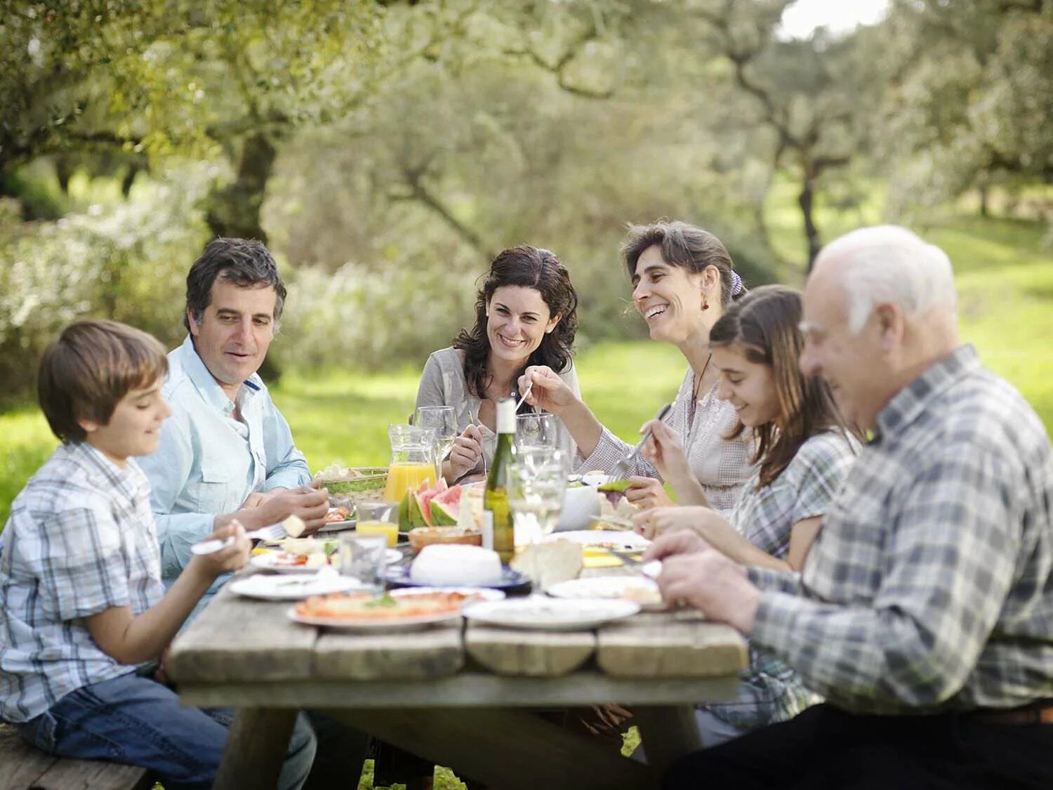 Семья на пикнике с друзьями. Пикник с друзьями на природе. Дружная семья за столом. Семья на пикнике за столом.