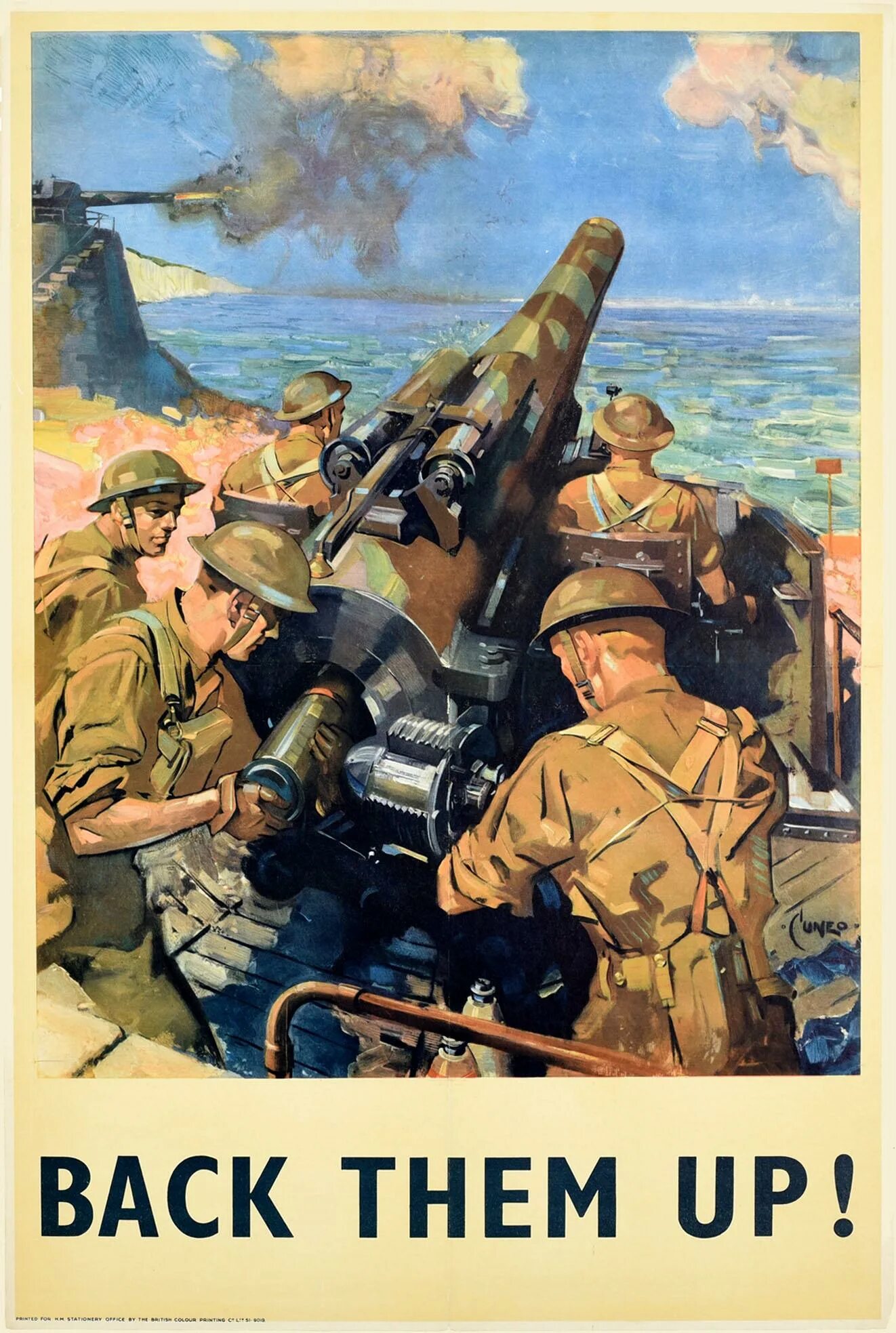 Плакаты Великобритании второй мировой войны. Британские военные плакаты второй мировой. Британские агитационные плакаты второй мировой войны. Теренс Кунео художник. Backs them up