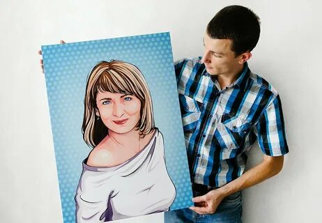 Рисунок на холсте на день рождения