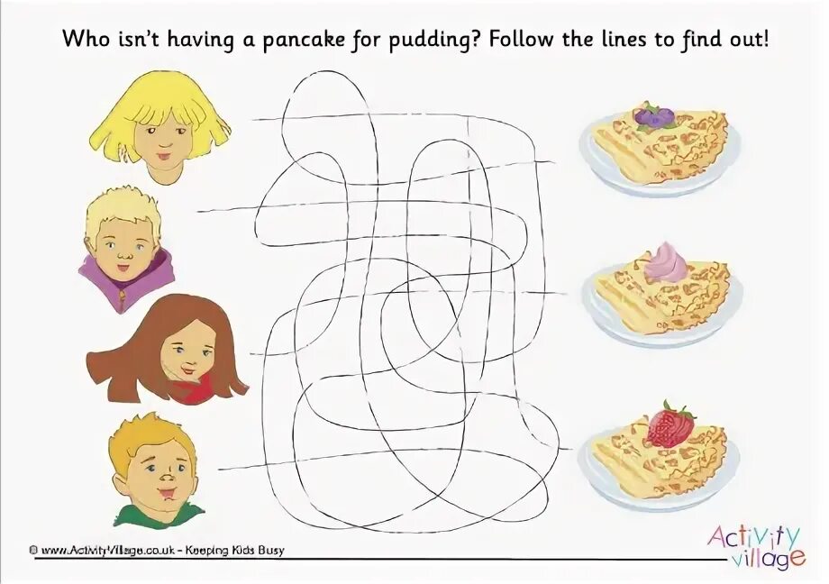 Pancakes worksheets for kids