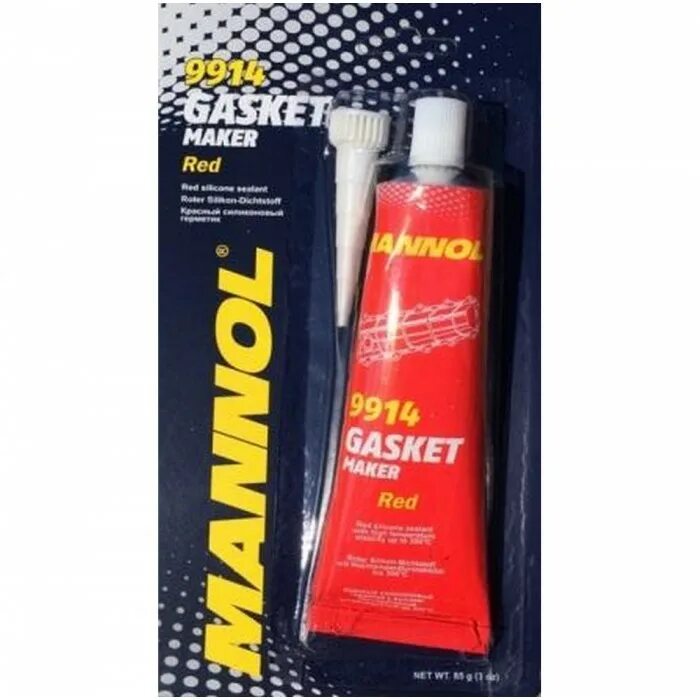 Герметик Маннол 9914. 9914 Mannol Gasket maker Red 85 гр. красный силиконовый герметик (от -50 с до +300 с). Герметик Менол красный. Герметик Mannol красный. Герметик red