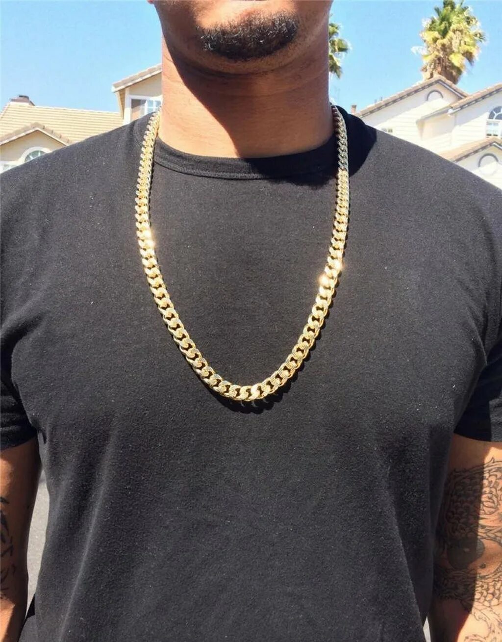 Носят ли цепочки мужа. Cuban link chain 3mm. золотая цепь 2pac. мужские цепочки на шею. золотая цепочка мужская.