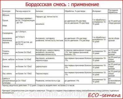 При какой температуре работает бордосская жидкость весной