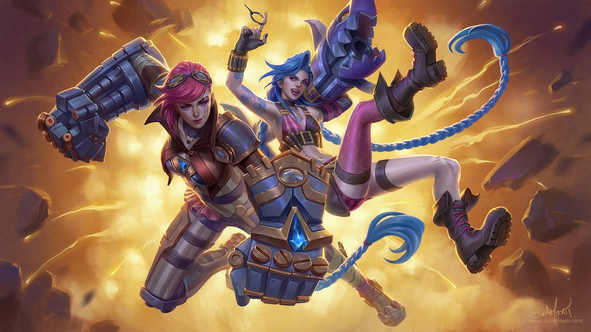 Джинкс и вай. Джинкс (league of legends). Джинкс и вай. Джинкс и вай. Вай и джинкс.