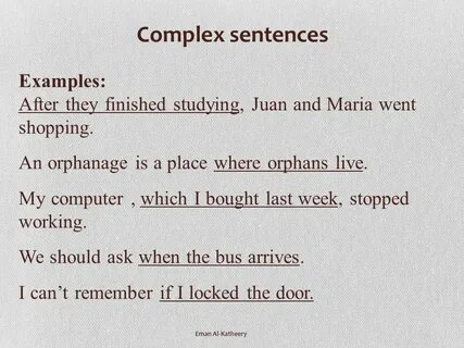 After example sentences