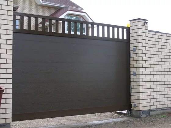 Откатные ворота алютех фото Заборы, Калитки и Ворота / Fences, Wickets and Gates Металлические калитки, Воро