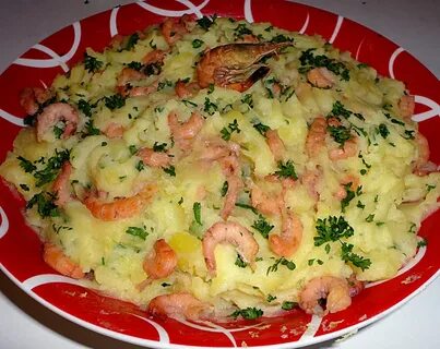 Картошка с креветками