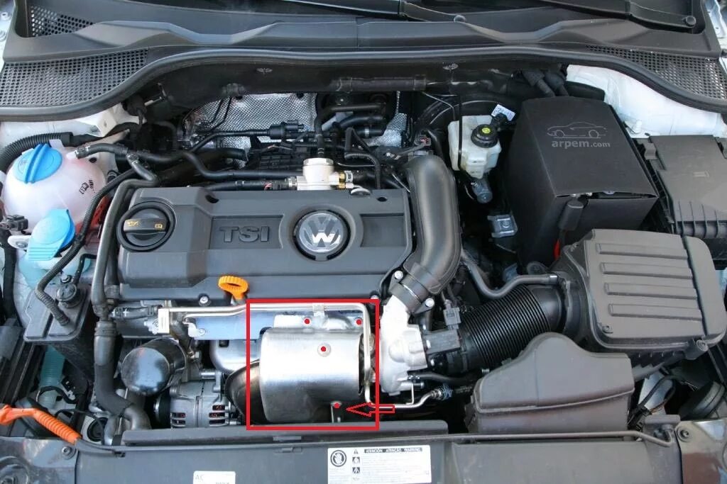 Volkswagen Jetta 6 - Расположение VIN и номера двигателя