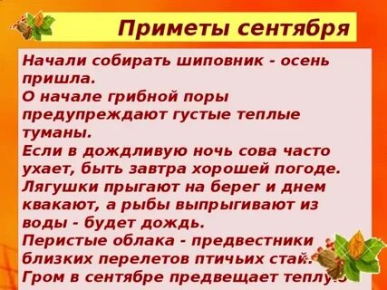 Приметы поздней осени
