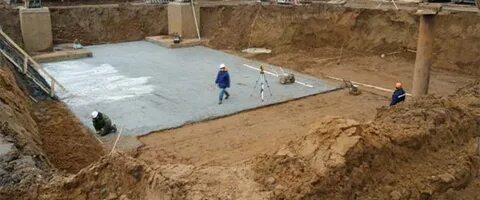 Заливка бетонной подготовки