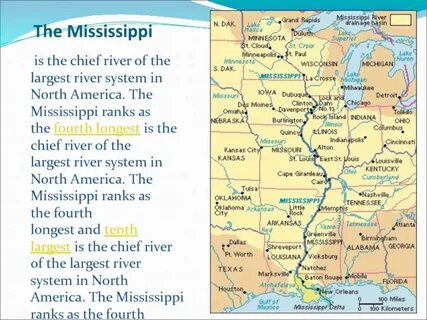 The mississippi is long river
