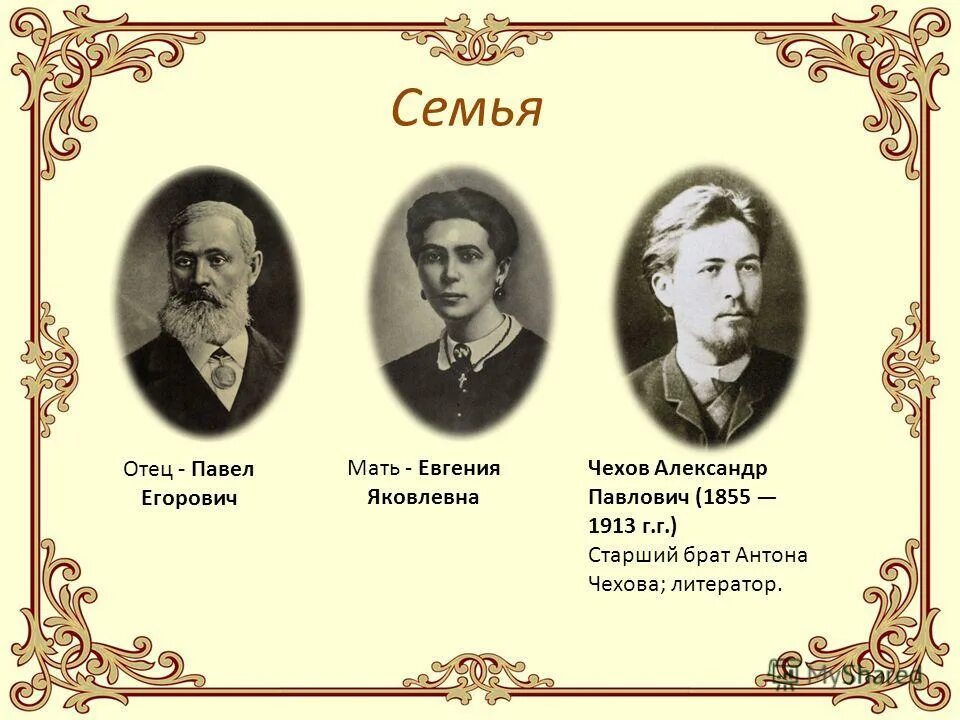 Биография отца семьи. Братья и сестра Антона Чехова.