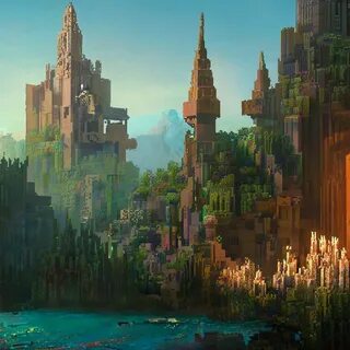 "For Minecraft lovers" - image created in Shedevrum 