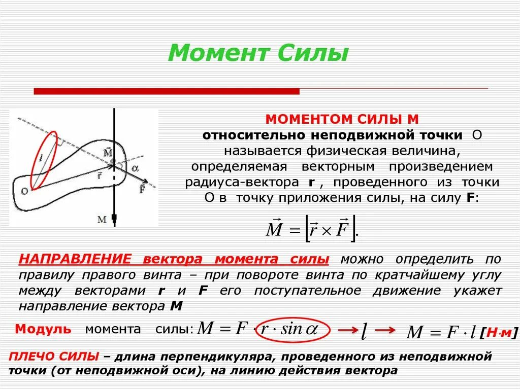 Как выражается момент силы через модуль. Физическая величина момент силы формула. Формула определения момента сил относительно тока. Момент силы относительно неподвижной точки закрепленной оси. Физ величина момент силы.