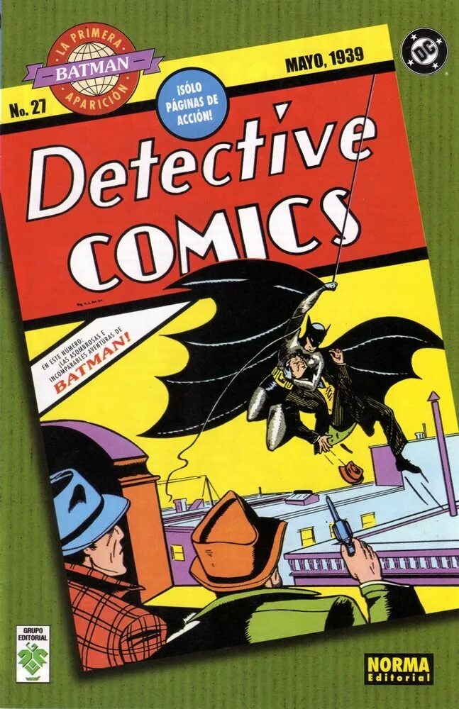 Бэтмен детектив комикс 1 появление. Batman Detective Comics 27. Detective Comics #27 (1939). Бэтмен первый комикс 1939.