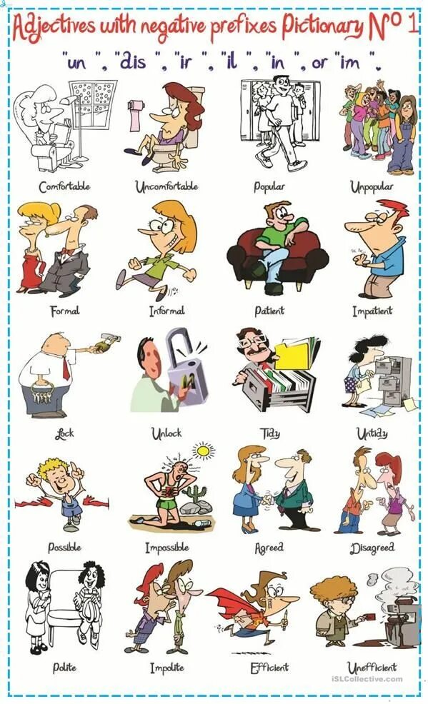 Make this adjectives negative using prefixes. Adjectives with negative prefixes. отрицательные приставки в английском языке упражнения. negative prefixes in english worksheets. negative adjectives в английском.
