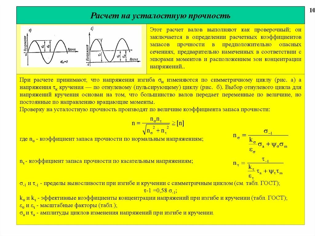 Величина коэффициента запаса. Прочность вала формула. Расчет валов на сопротивление усталости. Коэффициент запаса прочности по текучести. Расчет вала на сопротивление усталости.