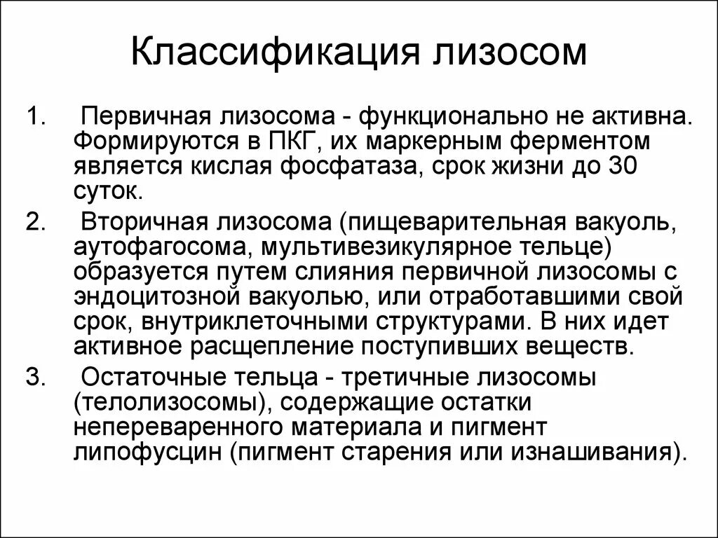 Классификация лизосом. Первичные и вторичные лизосомы. Лизосомы классификация и строение. Виды вторичных лизосом.