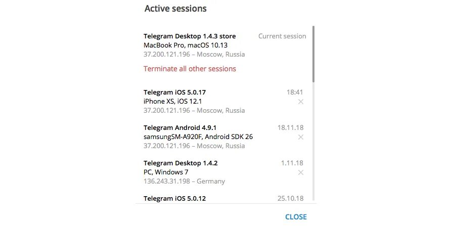 Session телеграмм. Active sessions телеграм. telegram terminate session. сеансы в телеграмме. active sessions telegram on iphone.