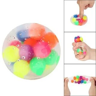 Сжимаемая игрушка для детей и взрослых, разноцветная шар для снятия стресса, губ