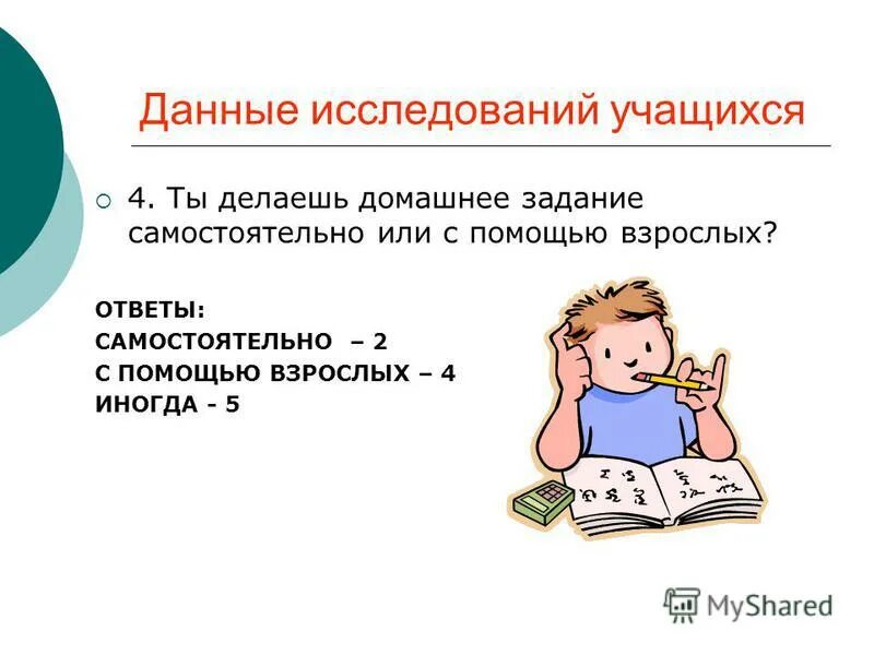 Значение домашнего задания. Значение домашнего задания