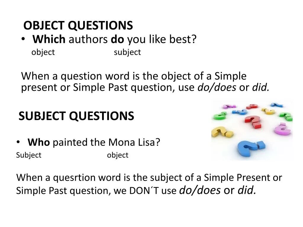 Object вопросы. Subject and object questions. subject вопрос. subject object questions правило. сабджект и обджект вопросы.