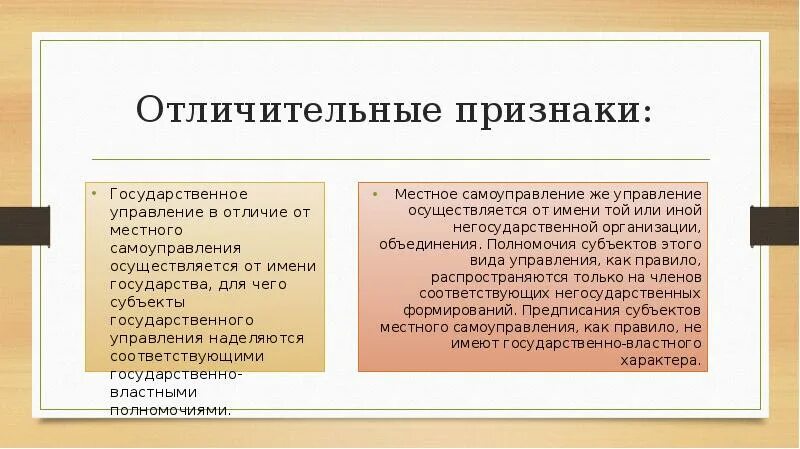 Отличительными признаками государственного управления являются. Отличительные признаки государственного управления. Отличительные признаки местного самоуправления. Отличительные признаки муниципального управления. Признаки местного управления.