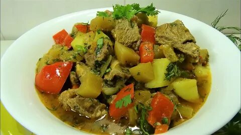 Вкусное мясо с картошкой и овощами