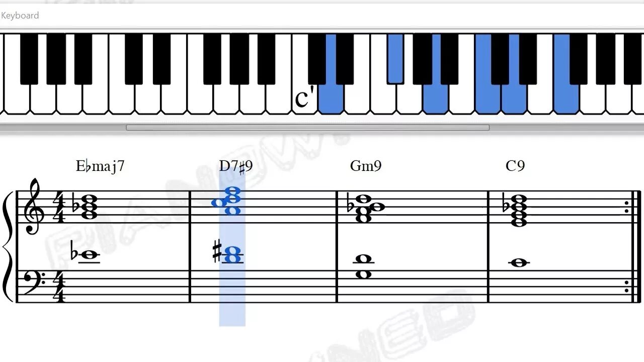 Ebmaj7 на пианино. Gm9 Аккорд на пианино. D7 Chord Piano. D7 на пианино. E flat 9