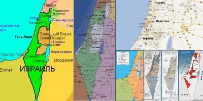 политическая карта израиля и палестины
