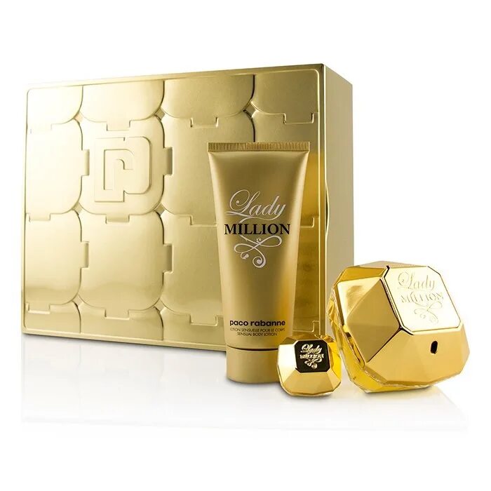 Paco Rabanne Lady million. Набор Пако леди миллион. Paco Rabanne Lady million 5 мл миниатюра. Paco Rabanne Lady million набор.