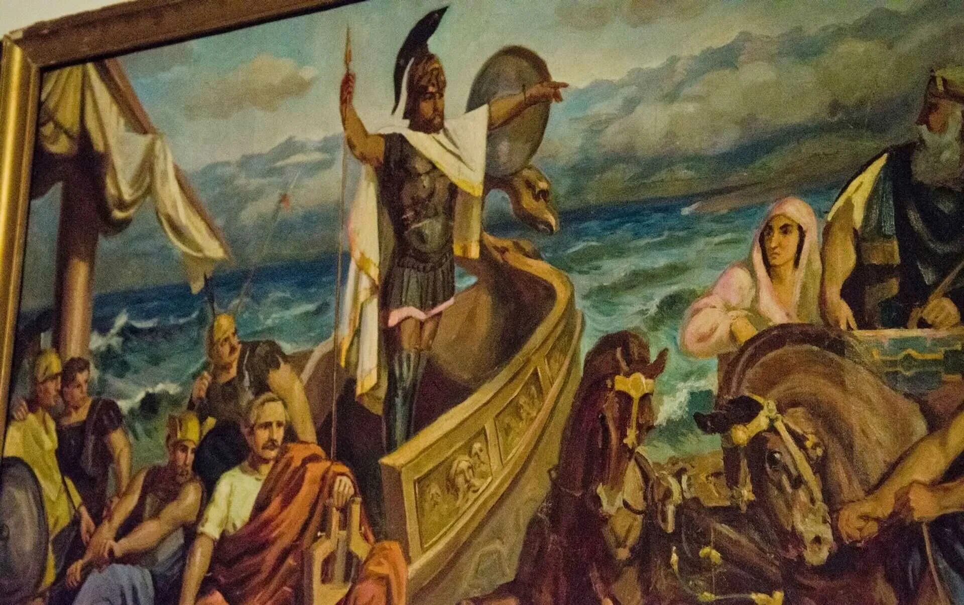 Арго корабль аргонавтов картина. Золотое руно одиссей аргонавты. Корабль аргонавтов лоренцо коста. Миф об аргонавтах. Путешествие аргонавтов.
