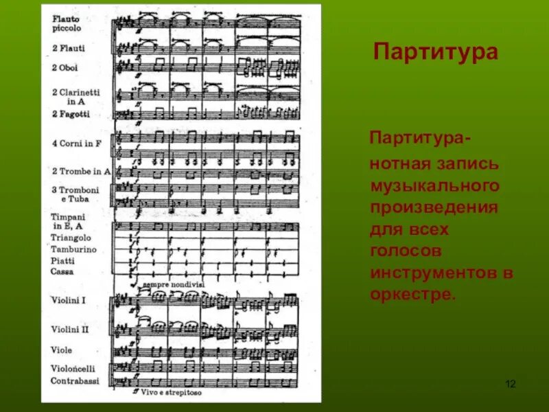 Какие вокальные партии. Расположение инструментов в партитуре симфонического оркестра. Партитура. Партитура это в Музыке. Симфоническая партитура.