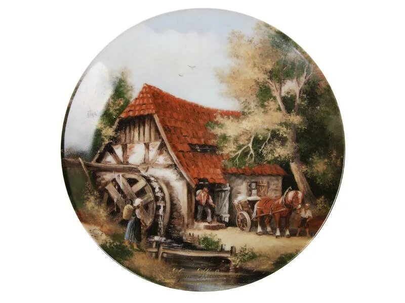 Деревня тарелка. Декоративные тарелки с голландским пейзажем. Настенные тарелки в деревенском стиле. Керамические тарелки с пейзажами Голландия.