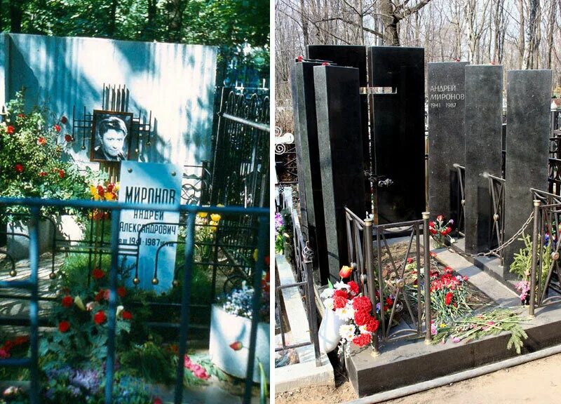На каком кладбище похоронен миронов. Могила Андрея Миронова 1987. Похороны Андрея Миронова 1987.