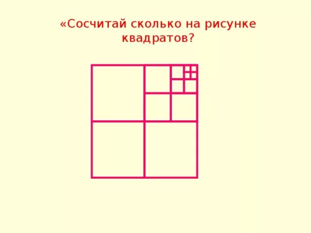 Квадрат на рисунке. Сколько квадратов на рисунке. Сосчитай квадраты на рисунке. Посчитать сколько квадратов на рисунке. Сколько квадратов нарисовано.