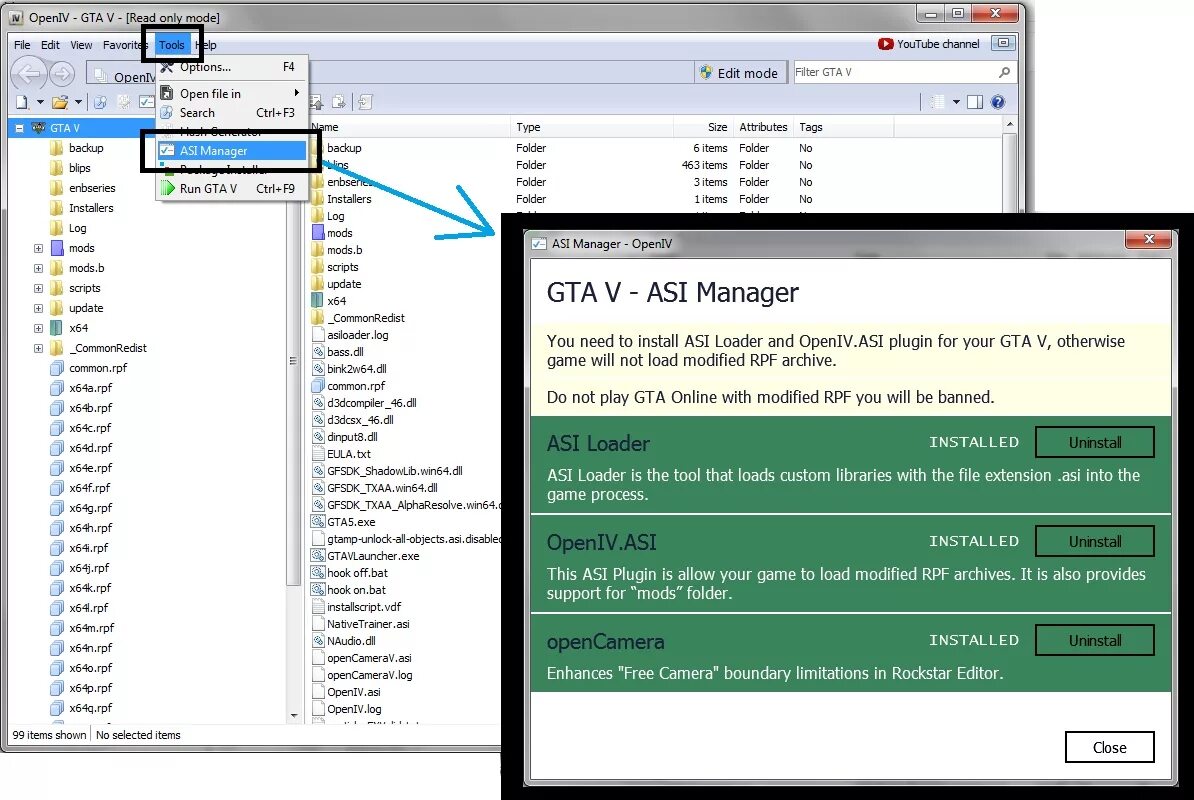 Open 4 для GTA 5. Программа OPENIV. Установка open 4. Asi Loader GTA 5. Как пользоваться open