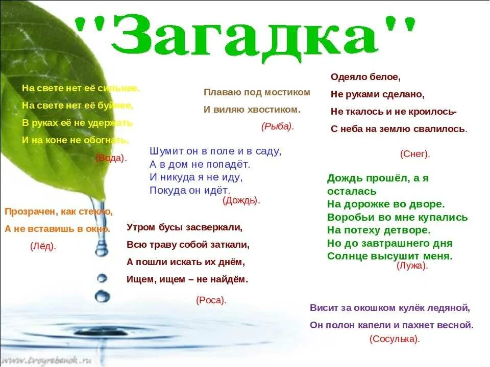 Найти слова мокрая. Загадка про воду. Загадки для детей. Детские загадки про воду. Загадка про воду для детей.