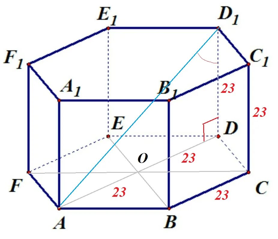 В правильно шестиугольной призмеребра равны 23. Шестиугольная Призма. Тангенс шестиугольной Призмы. Правильная шестиугольная Призма задачи на готовых чертежах.